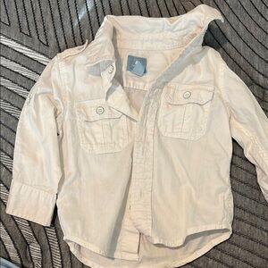 GAP White Button Down Shirt with Relaxed Fit